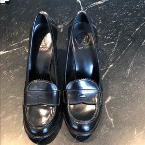 Tory Burch heeled loafers.